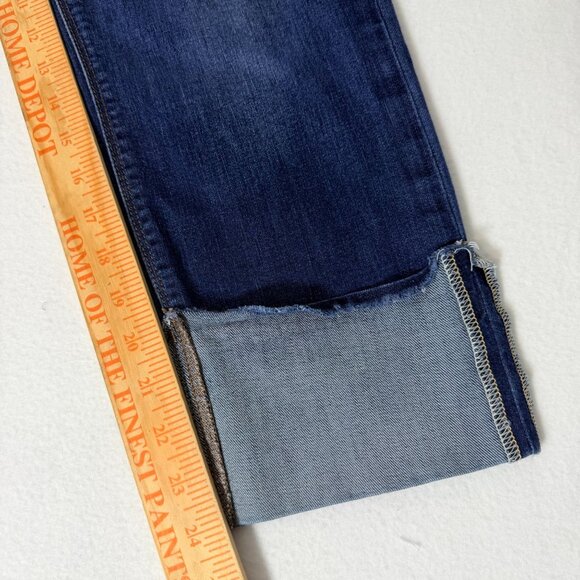 Joe’s Jeans Womens Size W31 Blue Denim Cropped Cuffed Stretch Mid Rise - Picture 11 of 15